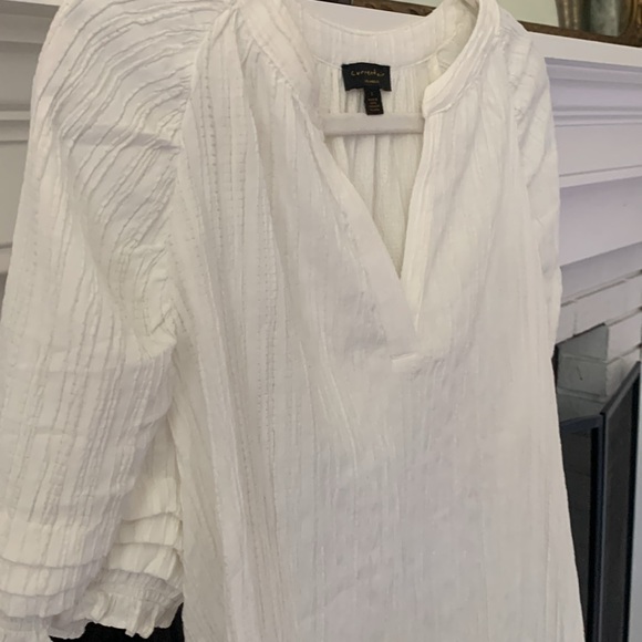 Anthropologie Current Air Rafia Plisse Top - Picture 4 of 7